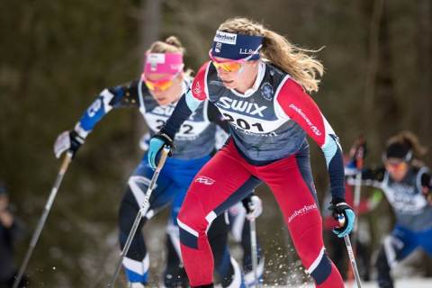 Our favorite 2018 Olympic Gold Medalist and 4-time World Championship Medalist, Jessie Diggins, never misses an opportunity to add some sparkle and earrings when she’s racing. In addition to the glitter on her cheeks, Jessie also wears earrings when she’s racing. She favors studs and small drop earrings on and off the trails. Recently, our yellow gold star studs have been a favorite! (Photo credit: Reese Brown)