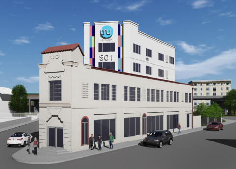 Rendering of the new Tru by Hilton San Antonio Downtown, which maintains the original framework of a 1930's-era historic building (Photo: Business Wire)