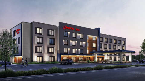 Exterior rendering of the new Hampton by Hilton prototype (Photo: Business Wire)