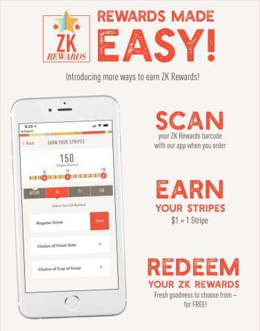 Zoës Kitchen Enhances ZK Rewards Loyalty Program (Graphic: Business Wire)