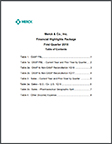 Financial Highlights Package