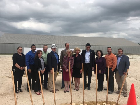 Dr. Stephan Glander, CEO BYK, Alison Avery, president BYK USA NAFTA and Bob Frawley, director of Stork's Gulf Coast Operations with BYK's executive team at the ground breaking ceremony for the GARAMITE Project at Gonzales, Texas. (Photo: Business Wire)