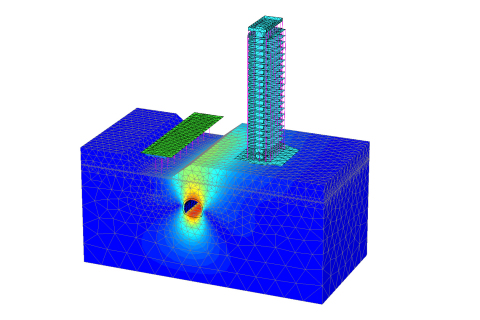 PLAXIS 3D permet de réaliser des analyses tridimensionnelles de déformation, d'interaction sol-structure et de stabilité dans les domaines de l'ingénierie géotechnique et de la mécanique des roches.