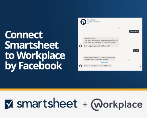 Smartsheet announces an integration with Workplace by Facebook. (Photo: Business Wire)