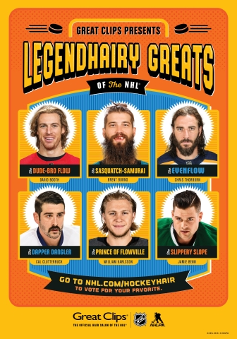 Great Clips, Inc. partners with NHL to showcase the LegendHairy Greats. (Graphic: Great Clips, Inc.)
