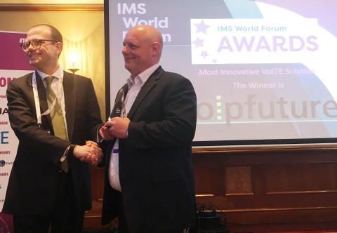 Voipfuture gewinnt Auszeichnung für innovativste VoLTE-Lösung auf dem IMS World Forum 2018 (Photo: Business Wire)