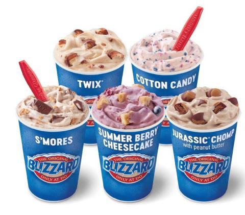 The Dairy Queen® system has introduced its first-ever Summer Blizzard® Treat Menu which is filled with iconic summer-inspired flavors and new innovations and is now available at DQ® and DQ Grill & Chill® locations nationwide for the entire summer. (Photo: Business Wire)