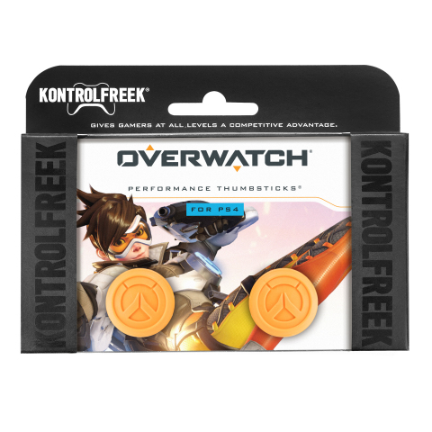 KontrolFreek® announced a new line of Performance Thumbsticks® based on Blizzard Entertainment's award-winning team-based shooter Overwatch®. KontrolFreek Overwatch Performance Thumbsticks are available for PlayStation 4 and Xbox One through KontrolFreek.com and select retailers globally, including GameStop, JBHiFi and Game UK for a manufacturer's suggested retail price of $17.99 USD. (Graphic: Business Wire)