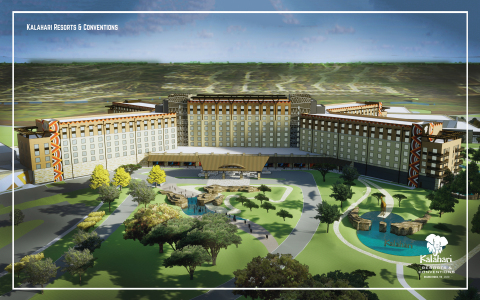 Kalahari Resorts and Conventions officially broke ground on the company’s fourth property in Round Rock, Texas on May 15, 2018. Scheduled to open in 2020, the Round Rock property will mark the Kalahari’s first expansion into the Southwest. The location will include nearly 1,000 guest rooms, America’s Largest Indoor Waterpark, outdoor waterpark experiences, an expansive convention center, Tom Foolery’s Adventure Park, world-class dining, a full-service spa and diverse shopping options. For more information on Kalahari Resorts and Conventions, visit www.KalahariResorts.com. (Photo: Business Wire)