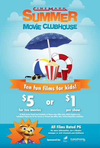 The Summer Movie Clubhouse is a ten-week program of recently released G and PG films for kids. The c ... 