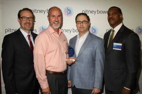 Grant Miller, President, Pitney Bowes DMT; Jason Gaskey, VP Operations, Fiserv Output Solutions; Adam Appleby, Chief Operating Officer, Fiserv Output Solutions; Jerry Carpenter, VP of Sales & Client Services, Pitney Bowes Presort Services (Photo: Business Wire)