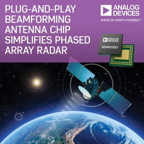 Analog Devices’ Plug-and-Play Antenna Chip Simplifies Phased Array Radar for Avionics and Communications Equipment Designers (Graphic: Business Wire)