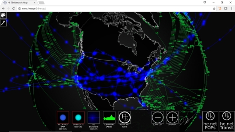 Hurricane Electric 3D Network Map (Photo: Business Wire)