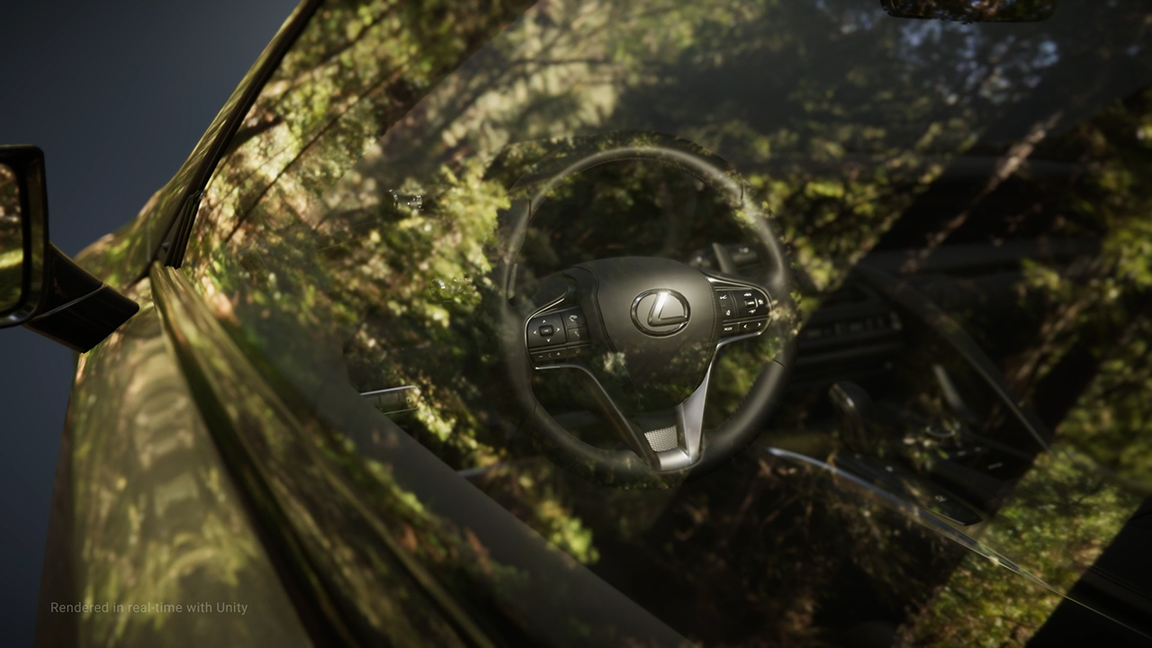 A Lexus rendered in real-time in Unity