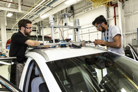 Eight university teams participated in the AutoDrive Challenge sponsored by General Motors and SAE. (Photo: Business Wire)