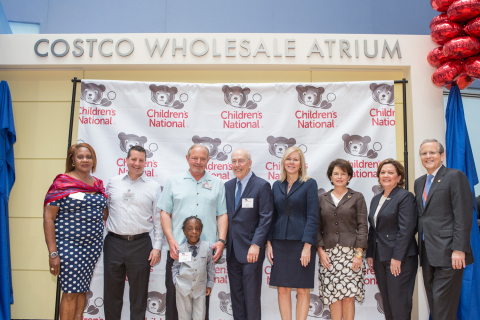 Costco Manager and grateful grandparent Varsylvia James; Anthony Fontana, Vice President, Costco Wholesale New York Region and Children's Miracle Network Hospitals Board of Governors; Joe Portera, Executive Vice President and Chief Operating Officer, Costco Wholesale Eastern and Canadian divisions; Chase, grandson of Varsylvia James and former Children’s National patient; Kurt Newman, MD, President and CEO, Children's National; DeAnn Marshall, President, Children's Hospital Foundation; Toni Verstandig, Chair, Children's Hospital Foundation Board; Kathy Gorman, MSN, RN, FAAN, Executive Vice President of Patient Care Services and Chief Operating Officer, Children's National; Mike Williams, Chairman of the Board, Children's National. (Photo: Business Wire)
