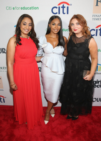 NEW YORK, NY - MAY 17: (L-R) Dr. Geetha Murali, Ashanti, Samantha Barry attend the 2018 Room to Read New York Gala on May 17, 2018 at SECOND in New York City. (Photo by Bennett Raglin/Getty Images for Room To Read)