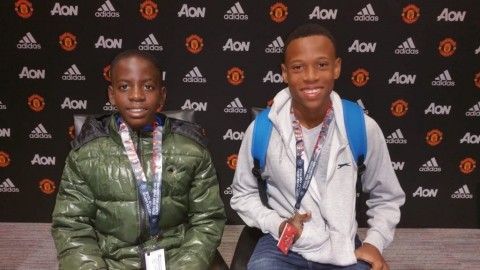 Flow Skills 2018 top two winner Brian Burkett and Nathan Skeete basking in the moment at Old Trafford, Manchester. (Photo: Business Wire)