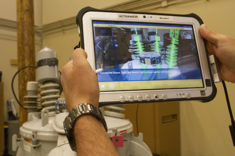 The LineAssist SuperApp™ from Index AR Solutions provides detailed step-by-step instructions through augmented reality, with imagery that is overlaid on the various utility structures that workers encounter on a service call. (Photo: Business Wire)