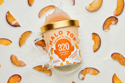 Halo Top Creamery Celebrates Summer with a Brand-New Seasonal Flavor - Peaches & Cream. (Photo: Business Wire)