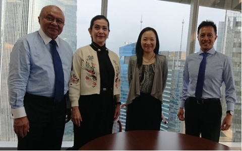 Left to right: Jos Luhukay, President Director, Rabobank Indonesia; Mia Patria, Director of Human Resources, Rabobank Indonesia; Kitty Chan, Senior Director, Moody's Analytics; and Gil Madrid, Director, Moody's Analytics (Photo: Business Wire)