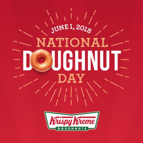 Get Your Favorite Doughnut for Free at Krispy Kreme Doughnuts on National Doughnut Day, June 1. (Photo: Business Wire)