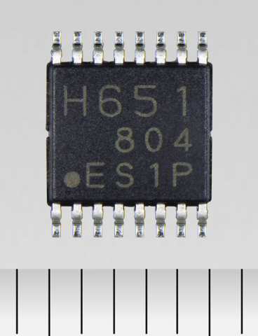 Toshiba: A dual-H-bridge driver IC "TC78H651FNG" for DC brushed motors and stepping motors that delivers the low voltage (1.8V) and high current (1.6A). (Photo: Business Wire)