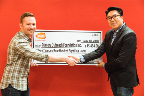 Zach from Gamers Outreach and Denny from BANDAI NAMCO (Photo: Business Wire)