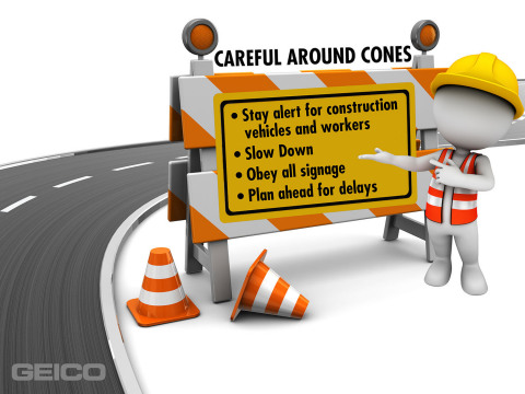 Drivers should keep these tips in mind when they approach a work zone. (Graphic: Business Wire)