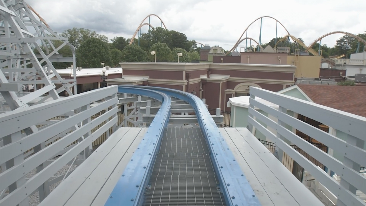 (POV) Take a virtual ride from your home of Twisted Cyclone at Six Flags Over Georgia – just outside of Atlanta –  featuring three inversions, which send guests flipping head-over-heels. Twisted Cyclone is a combination of wood and steel, technology that was pioneered by Six Flags. Twisted Cyclone is now open.  