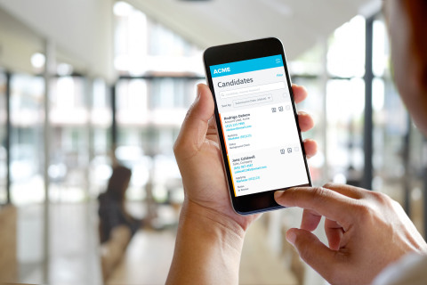 New mobile, one-stop-shop functionality within the Cornerstone Recruiting Suite enables recruiters to quickly assess candidates and move them through the hiring process faster. (Photo: Business Wire)