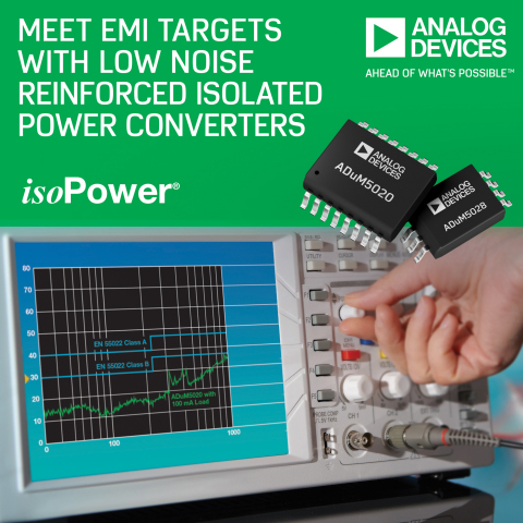 Analog Devices' Isolated Power Converters Support Class B System EMI Levels (Photo: Business Wire)