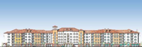 Architectural rendering of Tower Bay Lofts currently under construction in Lewisville, Texas (Graphic: Business Wire)