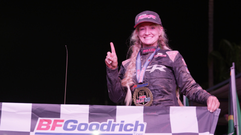 Kristen Matlock becomes first woman to win overall Utility Terrain Vehicle (UTV) NA Class helping Po ... 