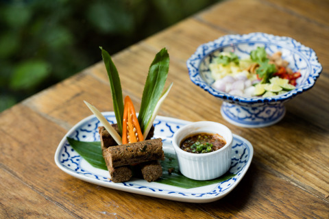 Impossible Thai Spicy Country Sausages at Hotel ICON's GREEN (Photo: Business Wire)