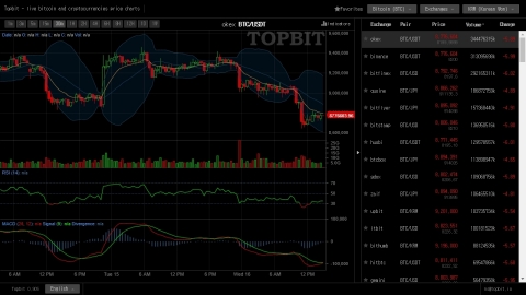 Topbit, the leading provider of cryptocurrency charts and market prices in Korea, launched a website (www.topbit.io) that helps global users view real-time charts and market prices of 6,500 coins and 1,200 Cryptocurrency using a Big Data Processing Technology. (Graphic: Business Wire)