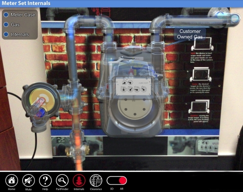 In an augmented reality application built by Index AR Solutions, gas technician apprentices at MidAmerican Energy Company can visualize and better understand the operation of a gas meter set. (Photo: Business Wire)