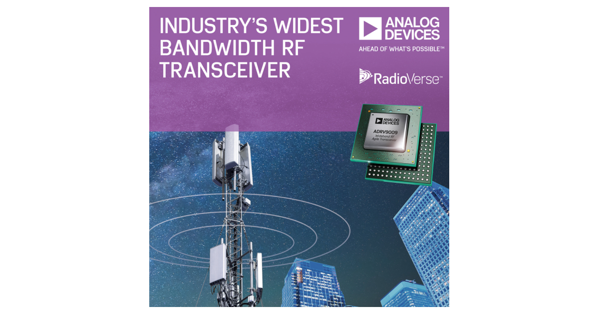 Industry’s Widest Bandwidth RF Transceiver Speeds Development of 2G5G