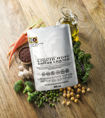 Liquid Hope is the world's first shelf stable, organic, whole foods feeding tube formula and oral meal replacement. (Photo: Business Wire)