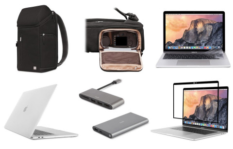 Left to Right Top: Arcus Backpack, ClearGuard Left to Right Bottom: iGlaze, USB-C Multimedia Adapter, IonSlim, iVisor (Graphic: Business Wire)
