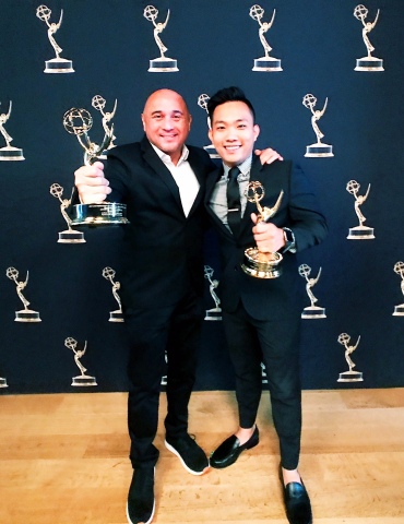 Lanai Tabura (L) and Andrew Tran (R) at the award ceremony (Photo: Business Wire)