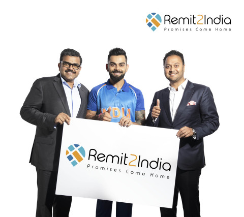 Indian Cricket Captain Virat Kohli with Finablr Executive Director Binay Shetty (right) and Finablr  ... 