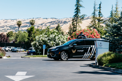 The modified Enterprise vehicle out on the road with the help of Voyage and Velodyne. (Photo: Business Wire)