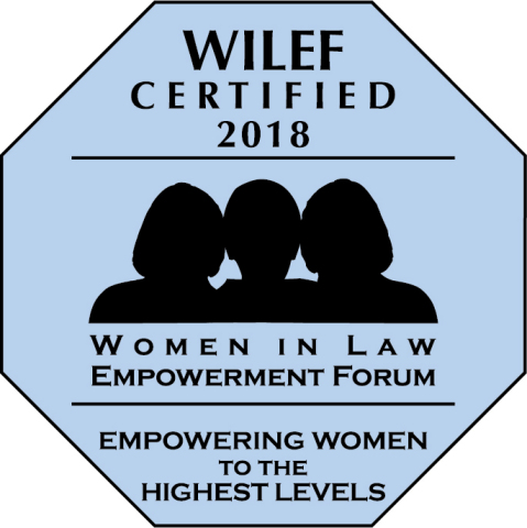 2018 WILEF Gold Standard Certification. (Logo: Women in Law Empowerment Forum)