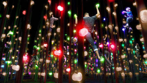 2: teamLab Athletics Forest - Three-dimensional Light Bouldering (teamLab, 2018-; Interactive digital installation & sound: DAISHI DANCE) (Photo: Business Wire)