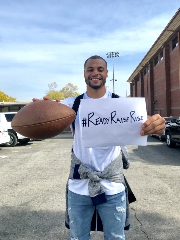 "Making my mom proud on and off the football field is how I harness my unique power to rise up against cancer." - Dak Prescott, quarterback of the Dallas Cowboys (Photo: Business Wire)