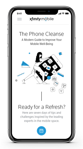 A survey of U.S. adults conducted by Xfinity Mobile confirms consumers next cleanse should focus on their smartphones. (Photo: Business Wire)