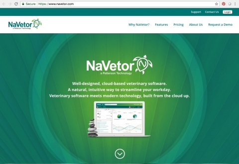 NaVetor, a new cloud-based practice management software (Photo: Patterson Veterinary)