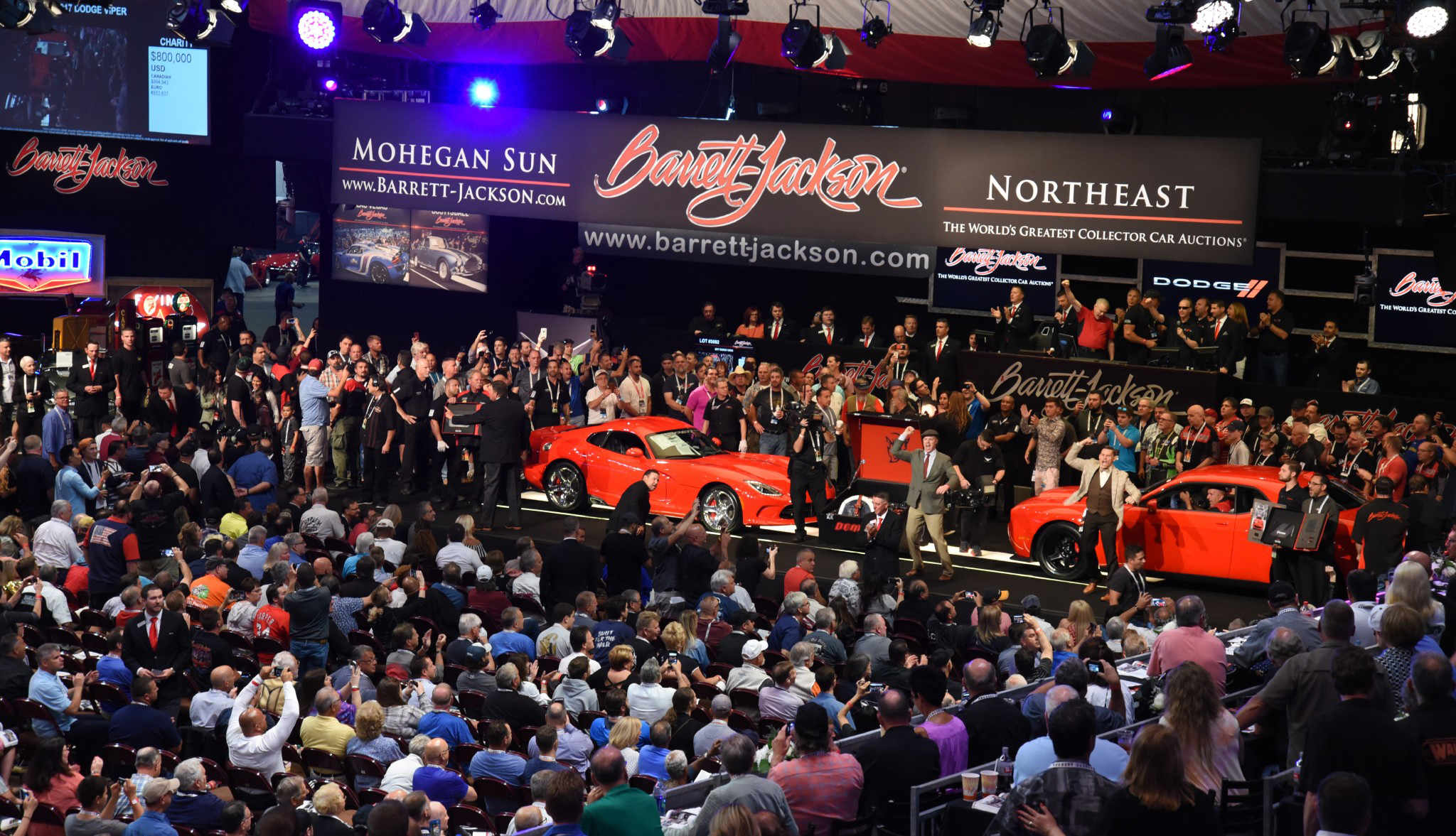 Barrett-Jackson Northeast Auction Achieves Record Sales, Helps Dodge Raise  $1.1 Million for Charity with Actor Bill Goldberg