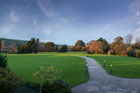 The main drive and lawn at the Millionaire Mansion, England. (Photo: Business Wire)